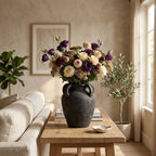 Black Amphora Multi-Handle Vase