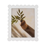 Photo Frame - White Resin Rectangle Scalloped Edge, 8x10 in.