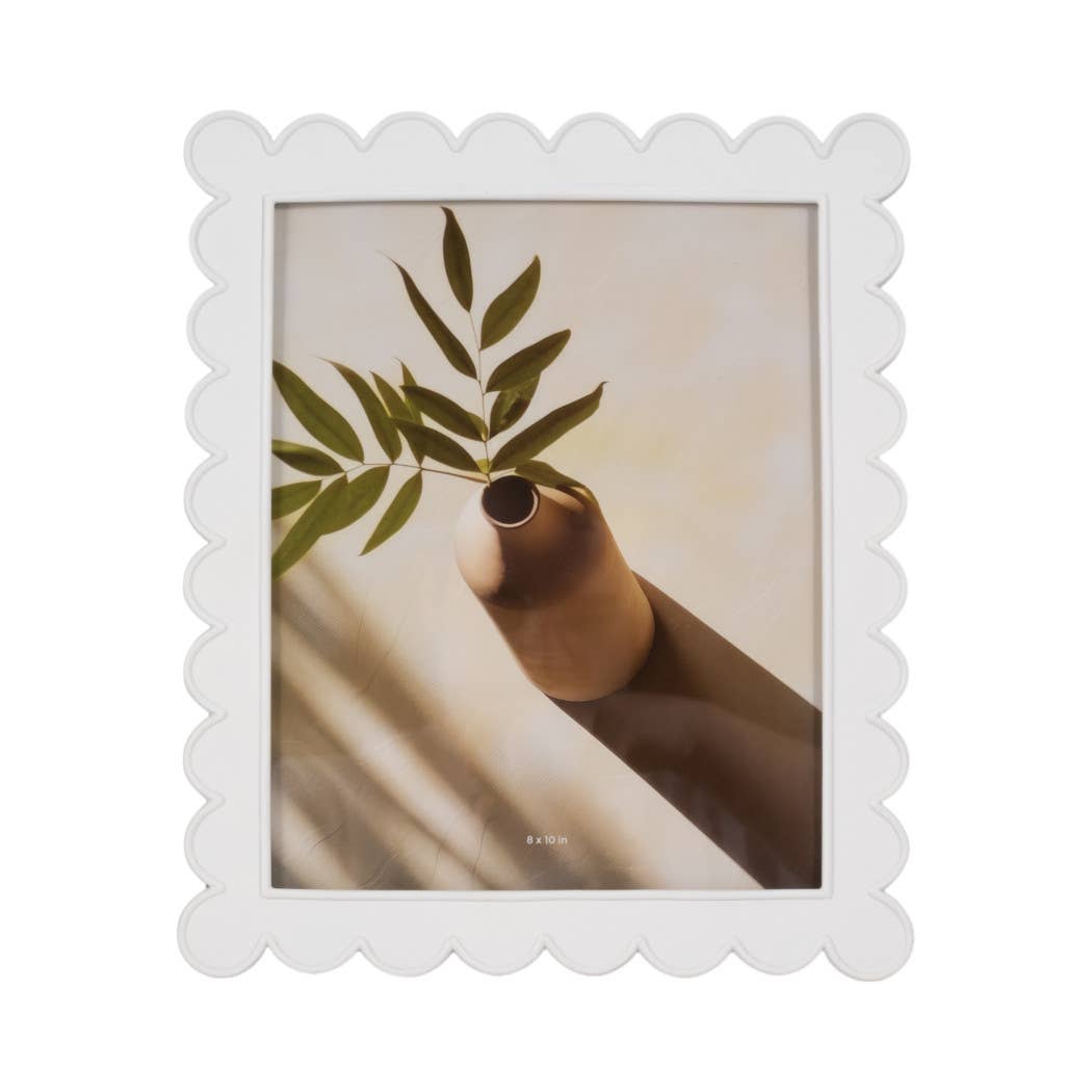 White Scalloped Edge Picture Frame, 8x10