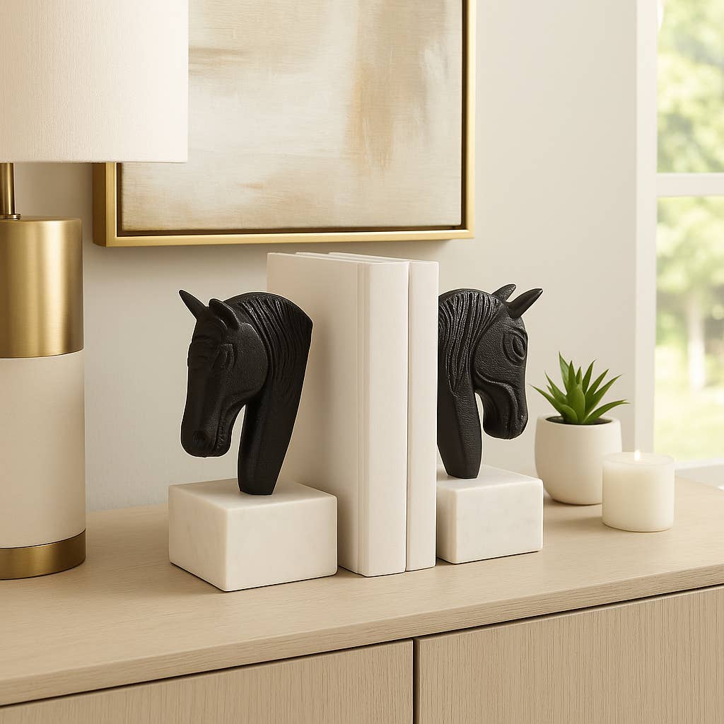 Horse Head Bookends, Set of 2