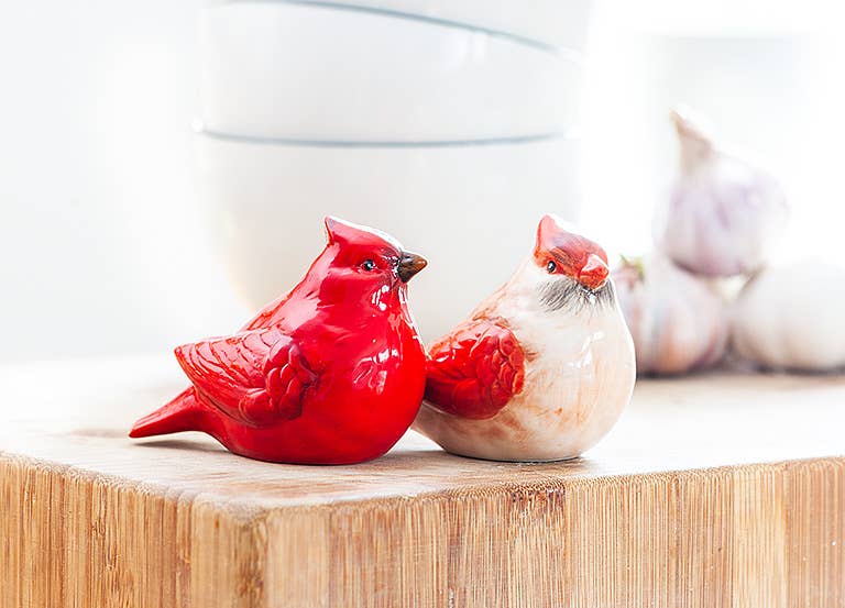 Cardinal Ceramic Salt & Pepper Shakers
