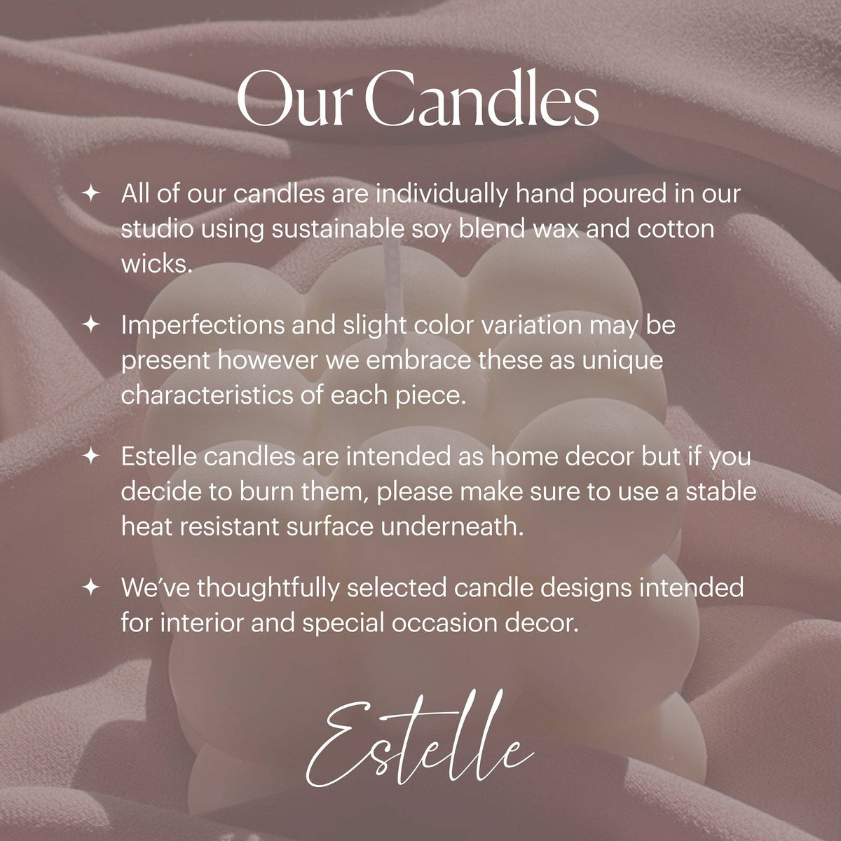 Striped Column Soy Vase Candle, Cream