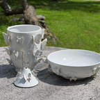 Porcelain Vase with Gold Butterflies, Large