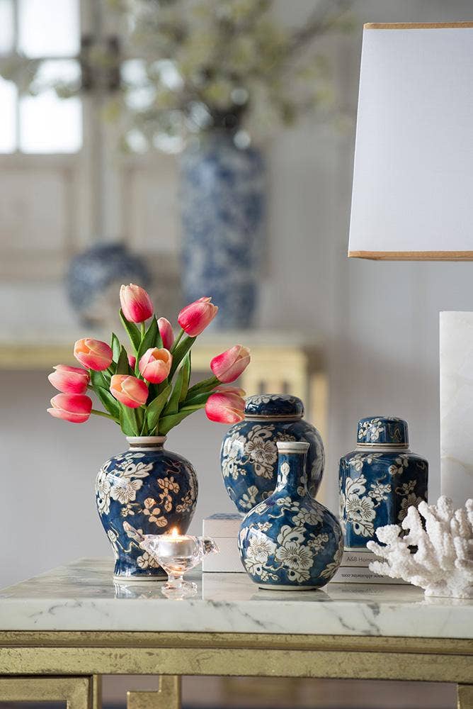 Blue and White Jar and Vase, Set of 4