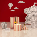 Carnival Striped Candle, Illusionist Pink - Fig
