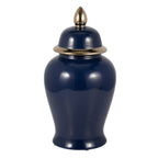 Navy and Gold Glossy Lidded Jar