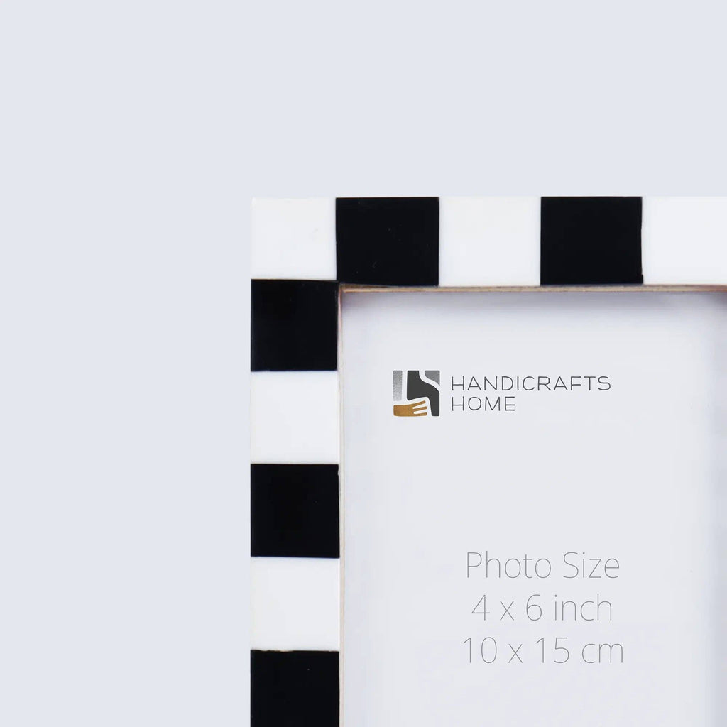 Black and White Dash Resin Inlay Frame, 8x10, Set of 2