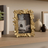 Photo Frame - Gold Resin Butterflies Border,  4x6 in.