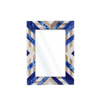Blue Chevron Inlay Frame, 5x7