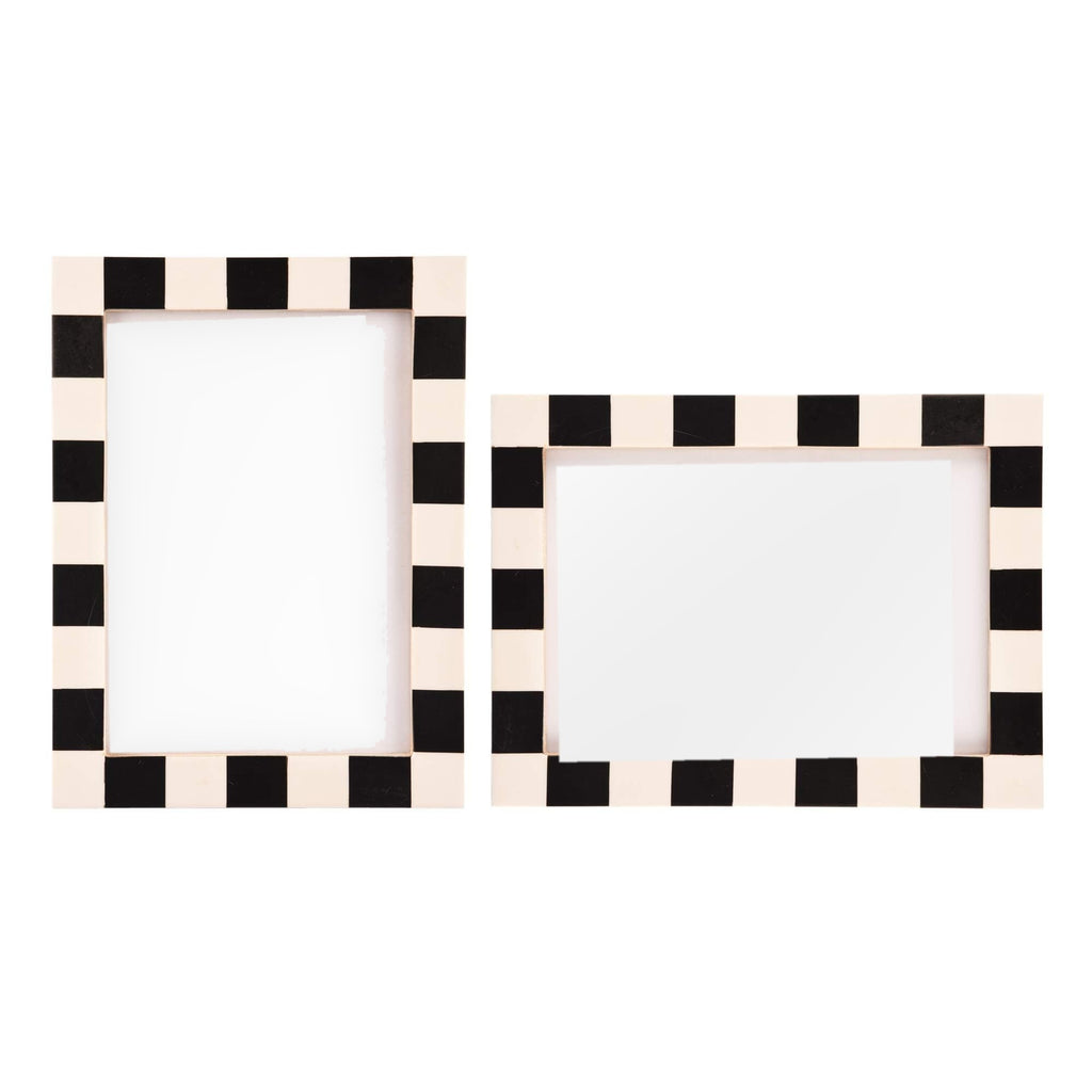 Black and White Dash Resin Inlay Frame, 8x10, Set of 2