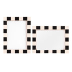 Black and White Dash Resin Inlay Frame, 8x10, Set of 2