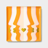 OCTAEVO Beso Ceramic Tray / Catchall, Gold accent, 6": Green