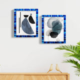 Photo Frame Classic Blue Pack of 2, 3 Sizes: 8x10