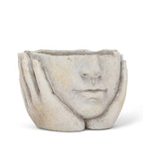 Sm Face in Hands Planter-4.5"H