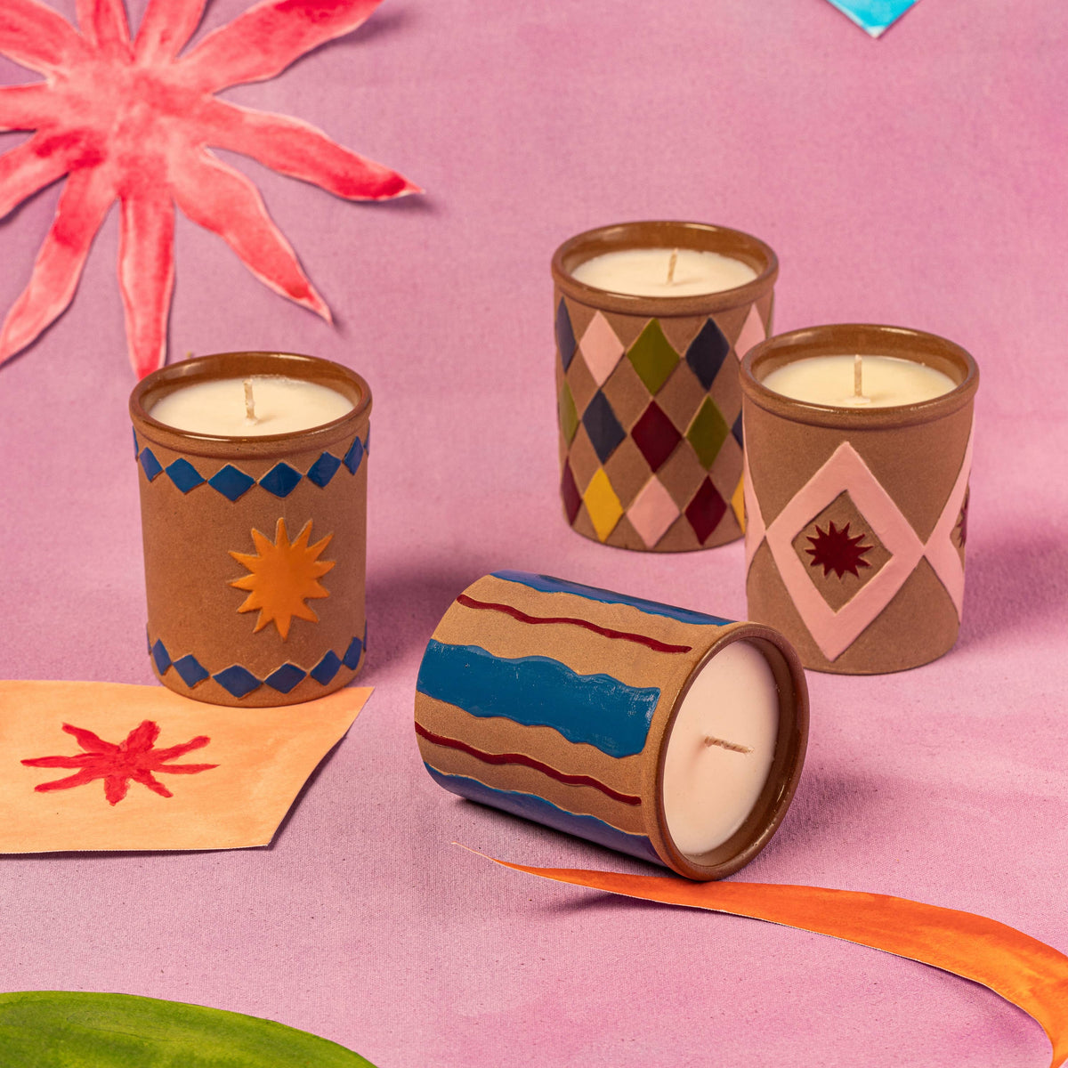 Red Wave Sand-Textured Candle, Cedar Patchouli