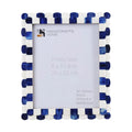 Scalloped Bone Inlay Frame, Brown and White, 5x7