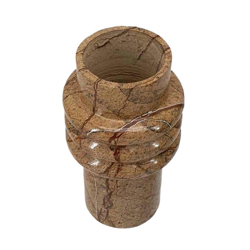 Cream Marble Cylinder Vase