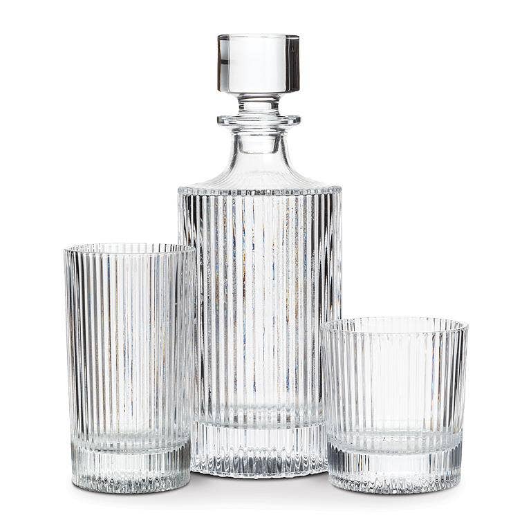 Clear Optic Glass Decanter