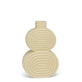 Ridged Double Oval Ceramic Vase