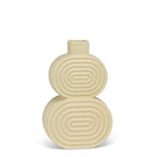Ridged Double Oval Ceramic Vase