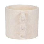 White Arch Handle Round Planter