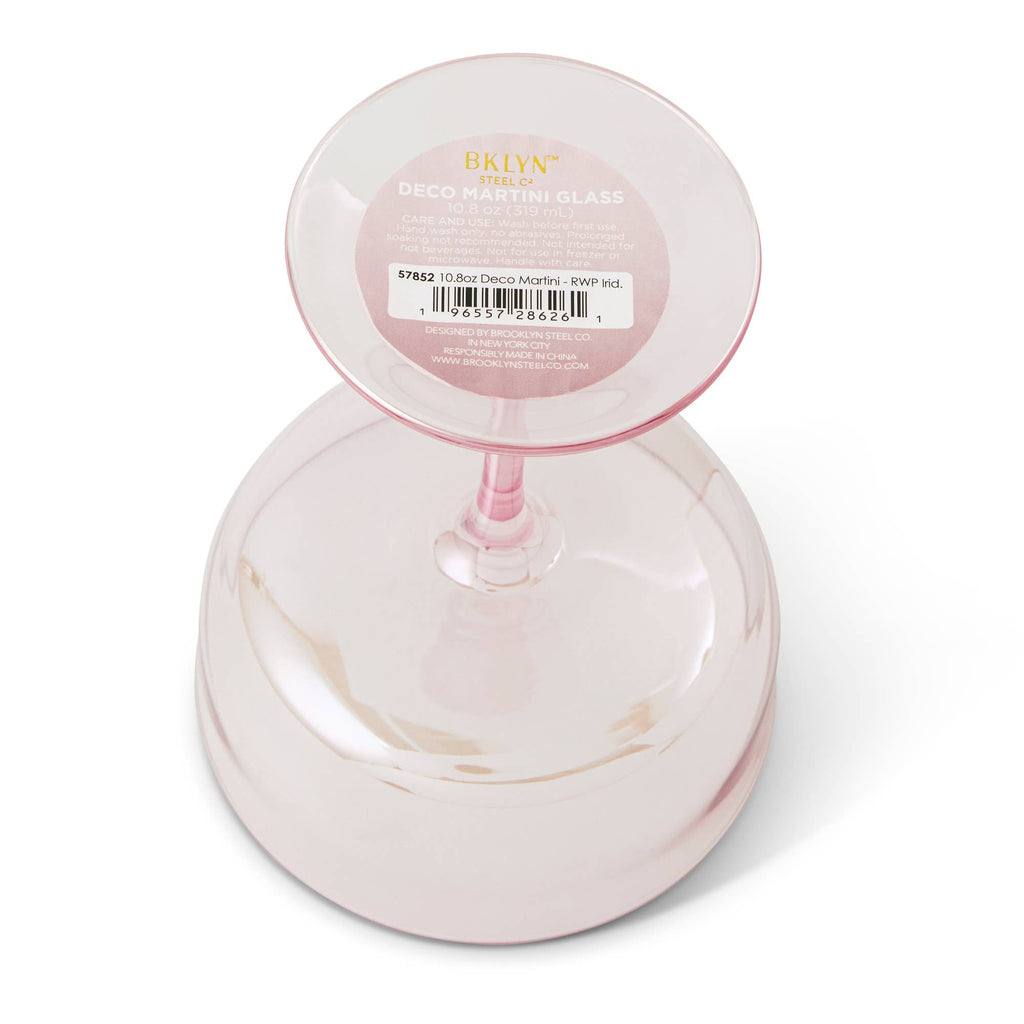 Pink Iridescent Martini Glass