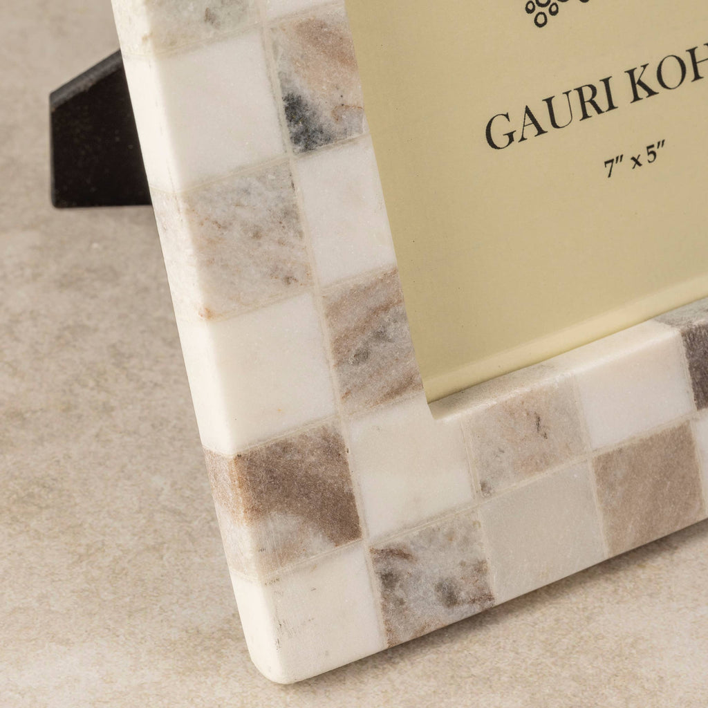Austen Mosaic Onyx Picture Frame, Hazel Brown, 4x6