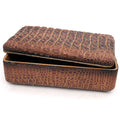 Brown Crocodile Skin Box