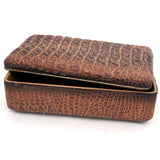 Brown Crocodile Skin Box