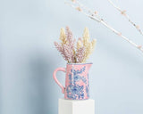 Small Floral Jug-7"H(22oz): Blue