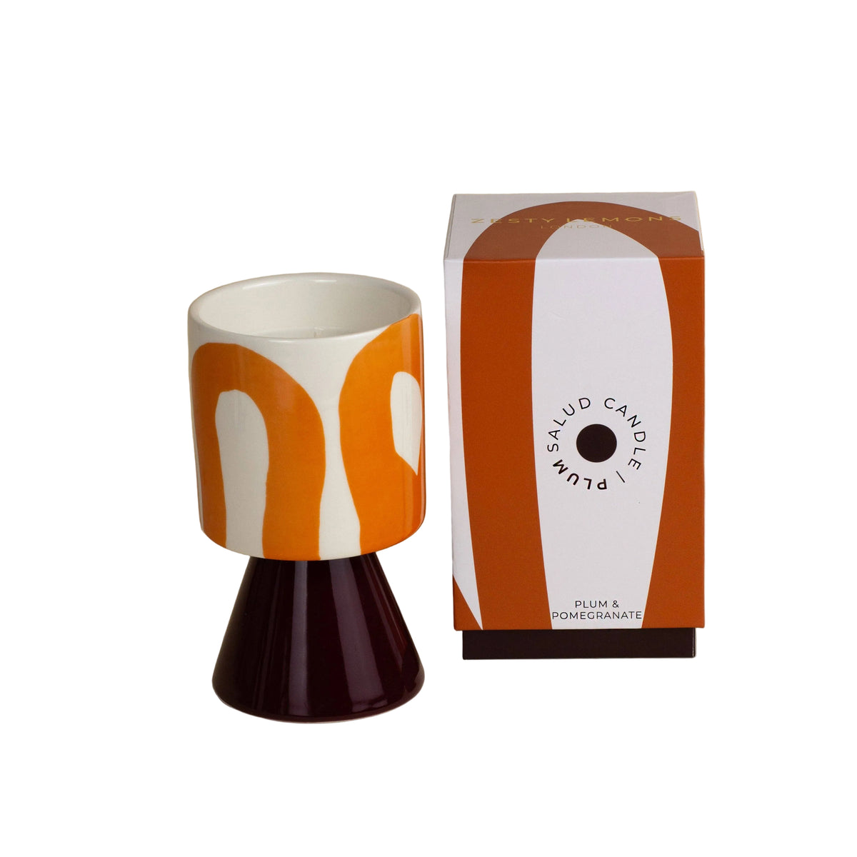 Kiln Drip Glaze Candle, Rust - Tomato Leaf
