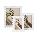 Photo Frame - White Resin Rectangle Scalloped Edge, 8x10 in.