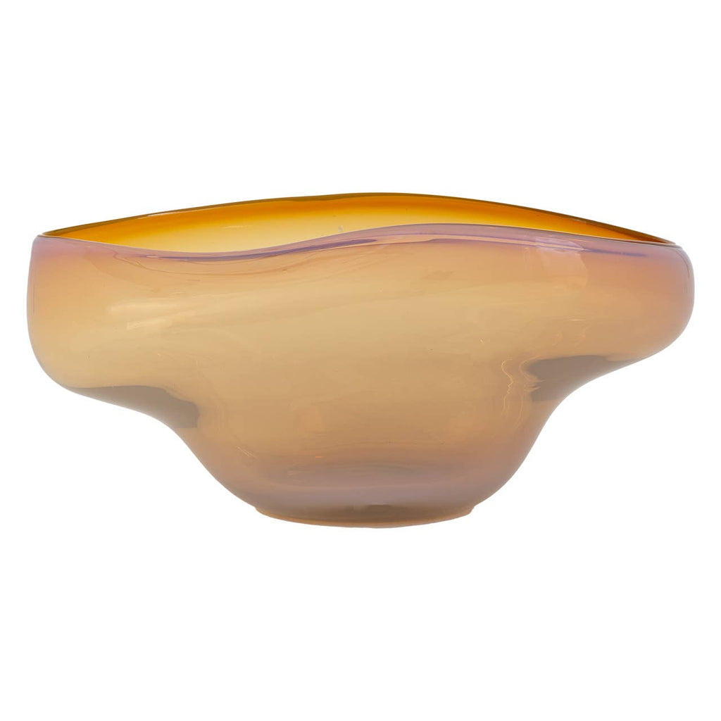 Huxley Amber Art Glass Bowl