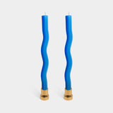 Wiggle Candles - Blue (2 Pack) - 11" Vibrant Taper Candles