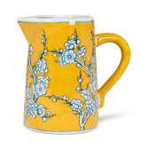 Small Floral Jug-7"H(22oz): Blue