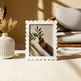 Photo Frame - White Resin Rectangle Scalloped Edge, 8x10 in.