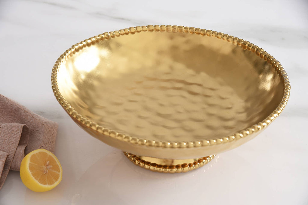 Monte Carlo Matte Gold Footed Bowl