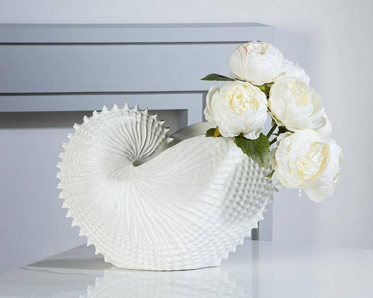 White Resin Nautilus Shell
