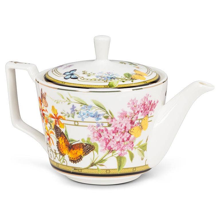 Butterfly Garden Bone China Teapot