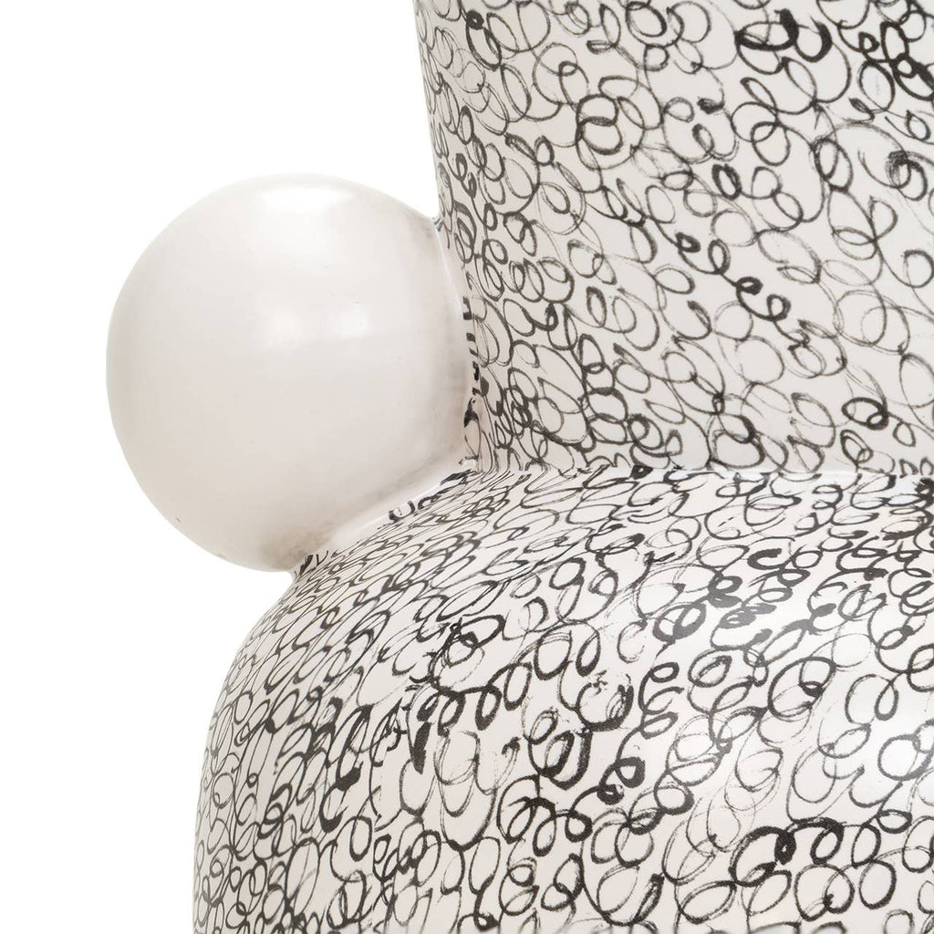 Eridan Black and White Statement Vase