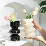 Modern Decorative Plant Hydroponic Vase: Black