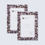 Picture Frame Mother of Pearl Pack of 2 Dark Grey, 3 Sizes: 5x7