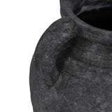 Decorative Vase - Black Pottery Amphora Multi-Handle Jug, 10