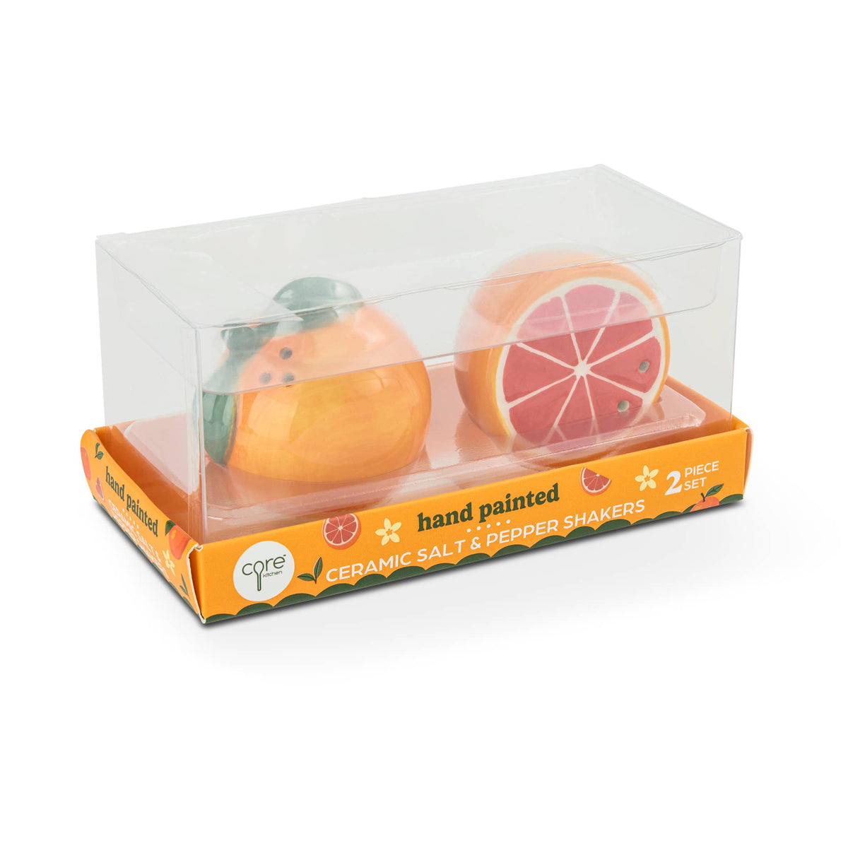 Orange Ceramic Salt & Pepper Shakers