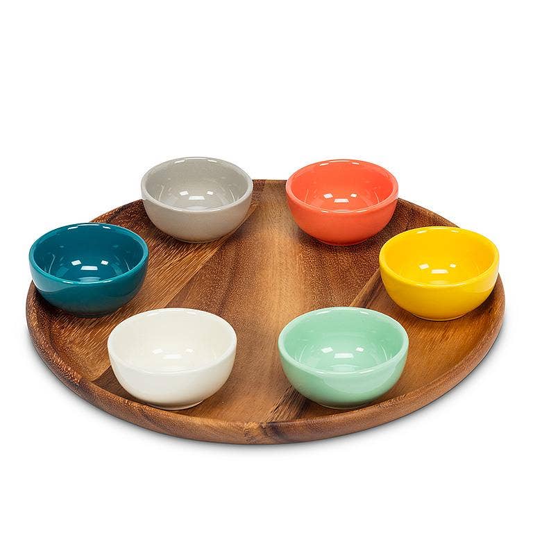 Colorful Stoneware Pinch Bowl