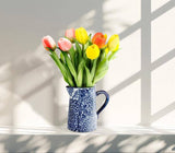 Small Floral Jug-7"H(22oz): Yellow
