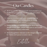Tall Twisted Soy Wax Taper Candle: Handmade Pastel Decor: Cream