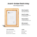 Amber and Black Resin Inlay Frame, 8x10