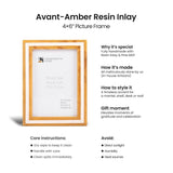 Photo Picture Frame Avant Amber, 3 Sizes: 8x10