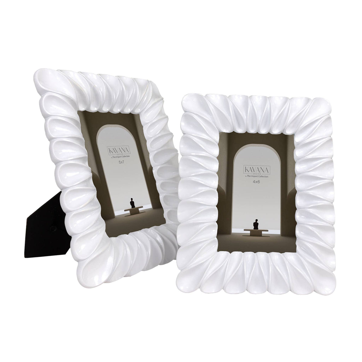 Liberty White Scalloped Frames, Set of 2